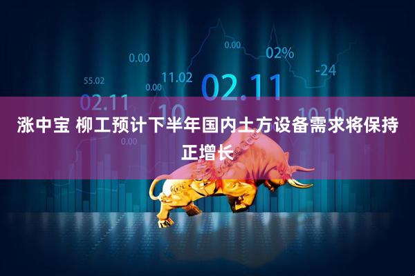 涨中宝 柳工预计下半年国内土方设备需求将保持正增长