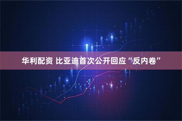 华利配资 比亚迪首次公开回应“反内卷”