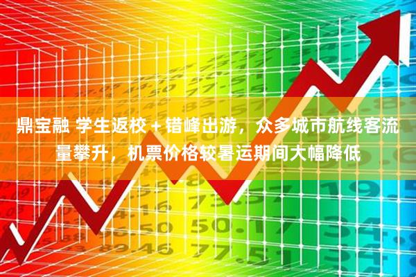 鼎宝融 学生返校＋错峰出游，众多城市航线客流量攀升，机票价格较暑运期间大幅降低
