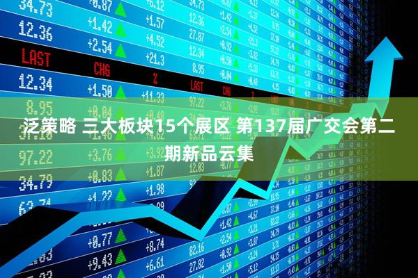 泛策略 三大板块15个展区 第137届广交会第二期新品云集